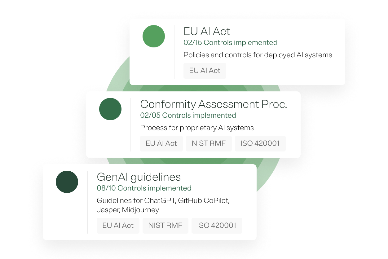 This is an example of OneTrust's EU AI Act policy enforcement abilities.